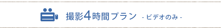 撮影4時間プラン　ビデオのみ